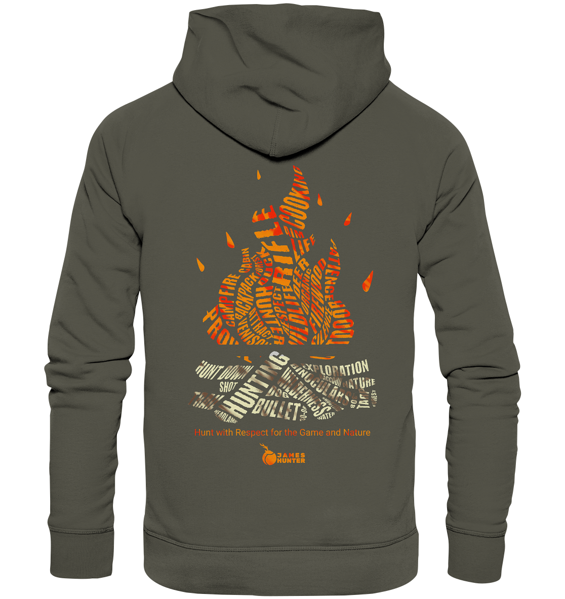 Where Words Fuel the Flame — The Spirit of the Hunt - Organic Hoodie