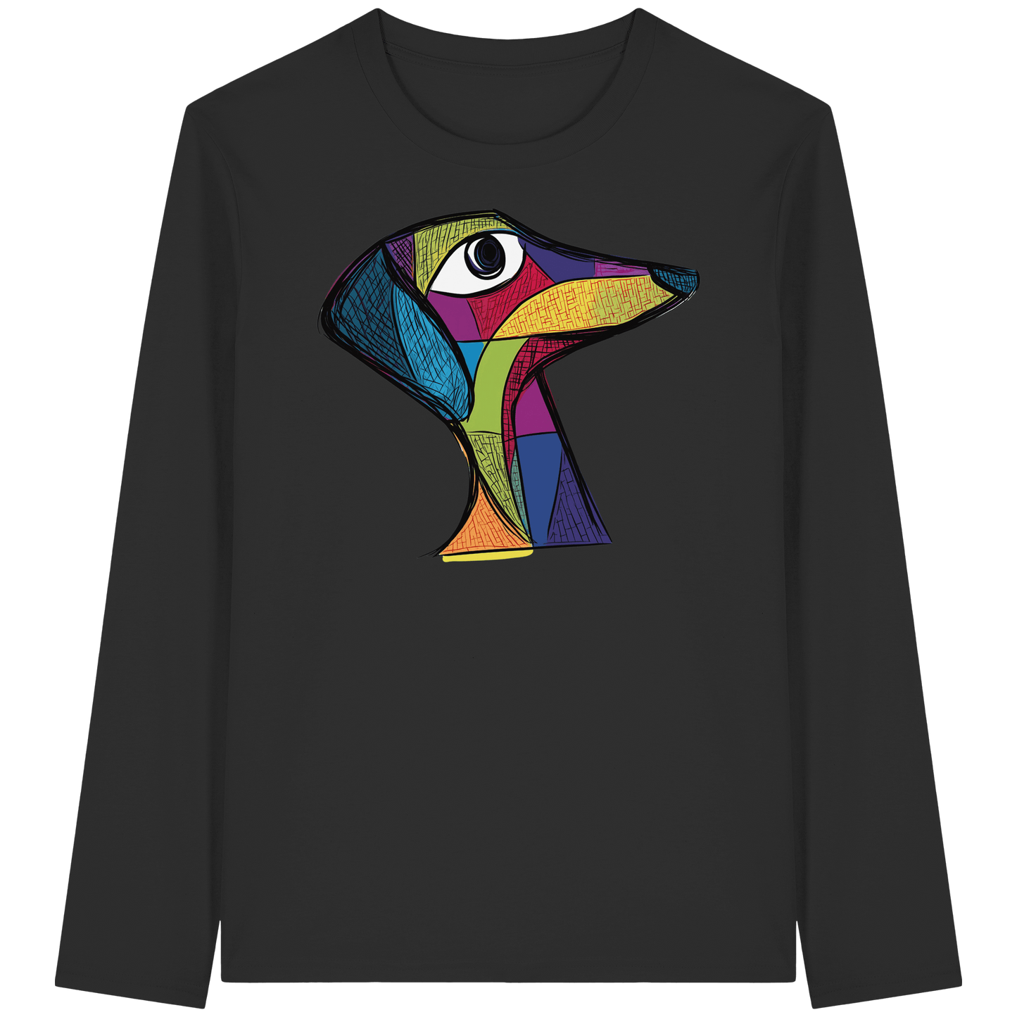 Rainbow Dackel - T-shirt bio à manches longues