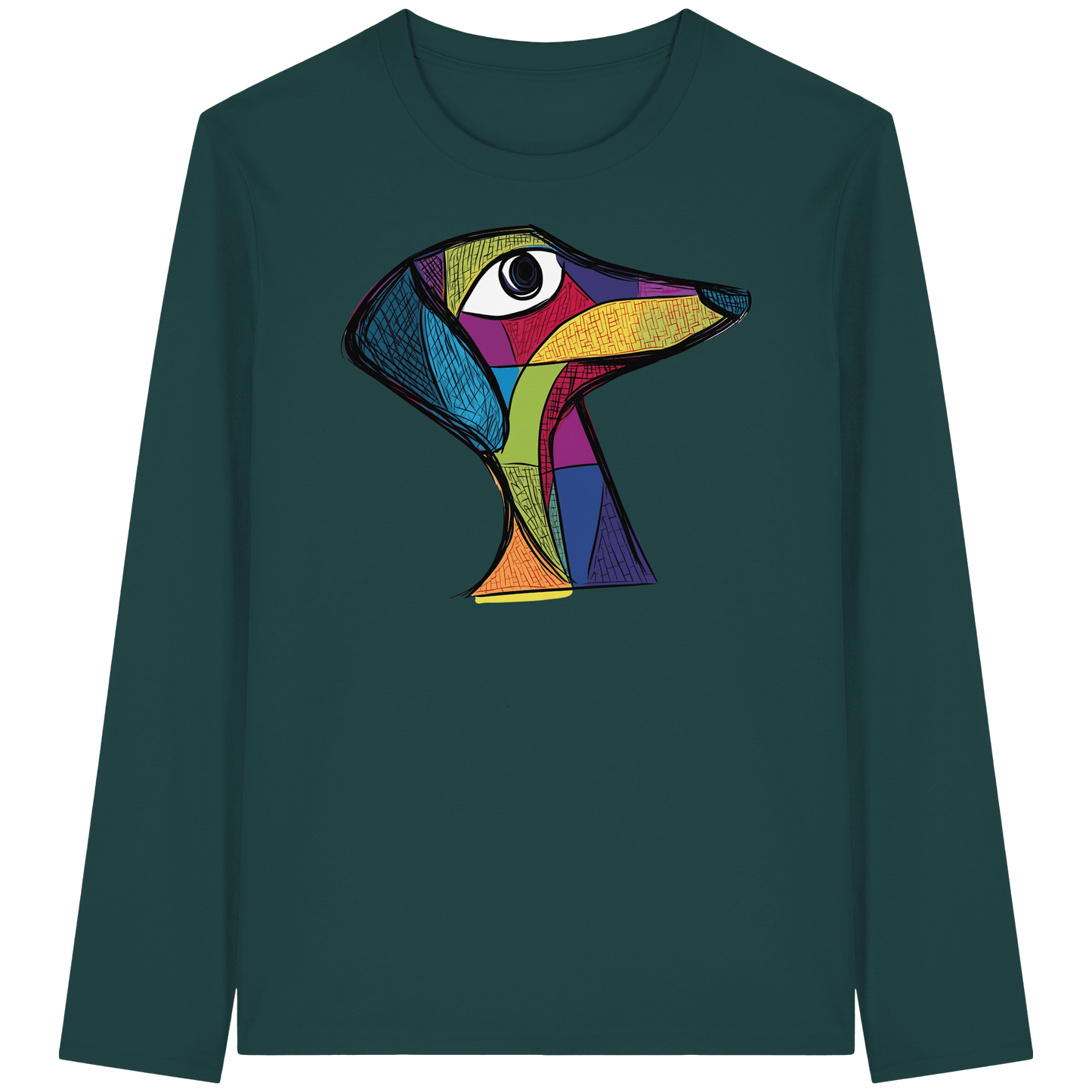 Rainbow Dackel - T-shirt bio à manches longues