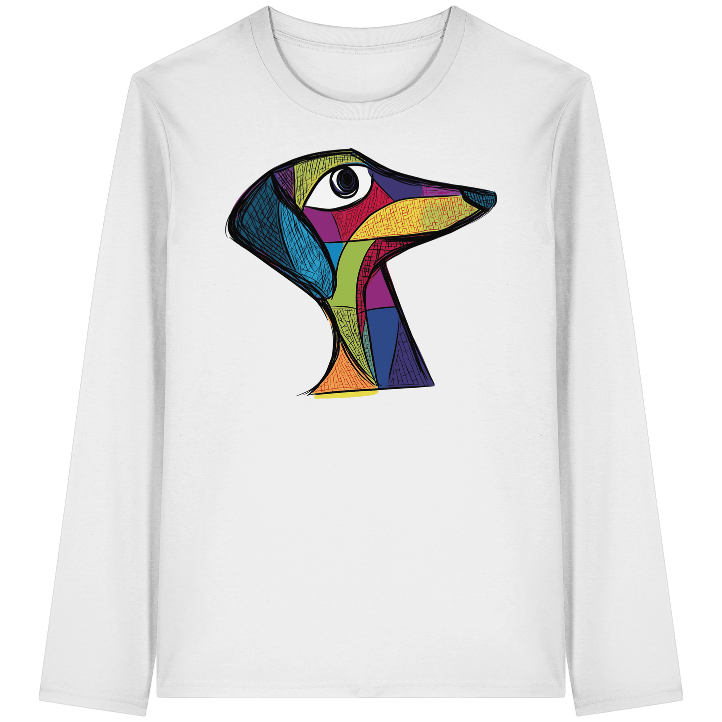 Rainbow Dackel - T-shirt bio à manches longues