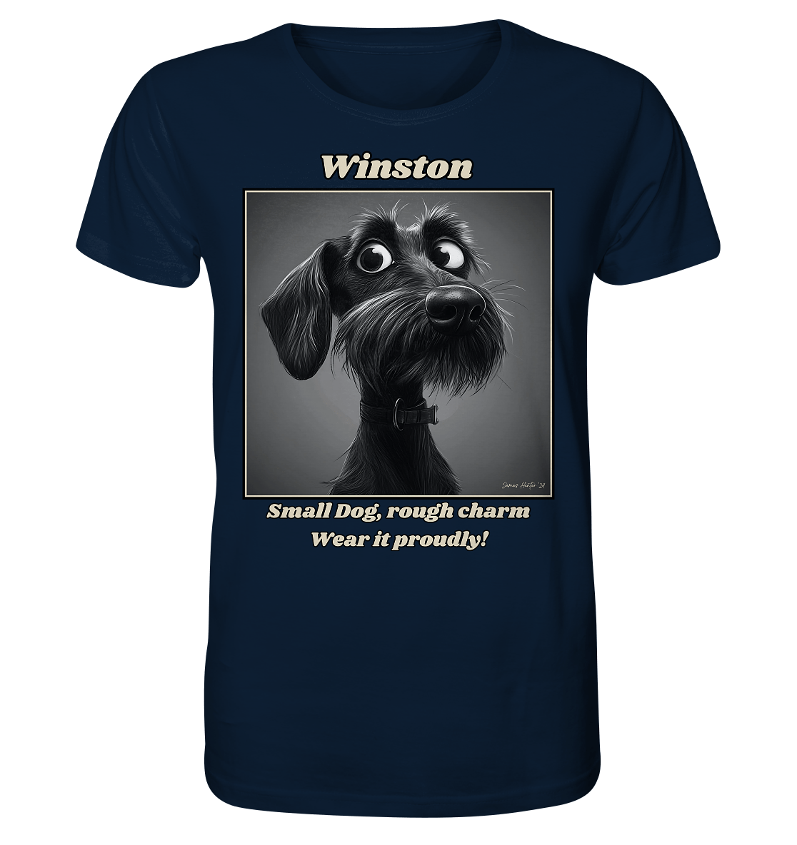 Winston the Rauhaardackel T-Shirt - Organic Shirt