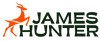 James Hunter logo with orange deer silhouette and green text, representing nature-inspired outdoor apparel.