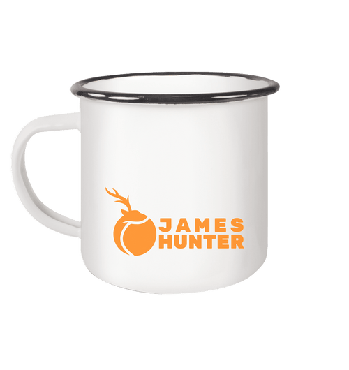 "SUPER HUNTER" by James Hunter - Emaille Tasse (Black)