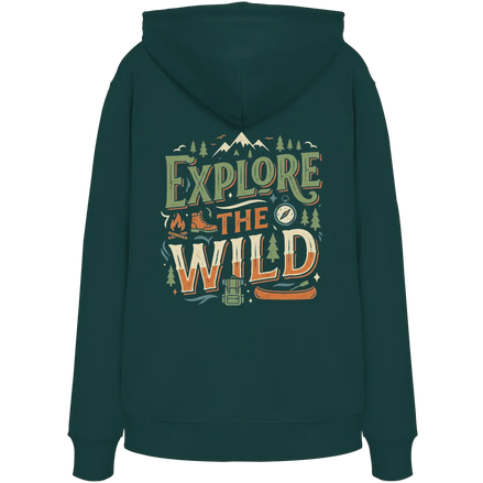 Entdecken Sie Wild Outdoor Bekleidung – Vintage Adventure – Bio-Kapuzenpullover