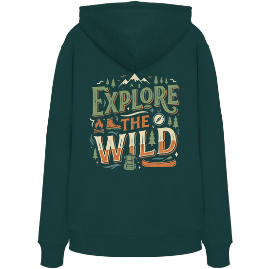 Entdecken Sie Wild Outdoor Bekleidung – Vintage Adventure – Bio-Kapuzenpullover