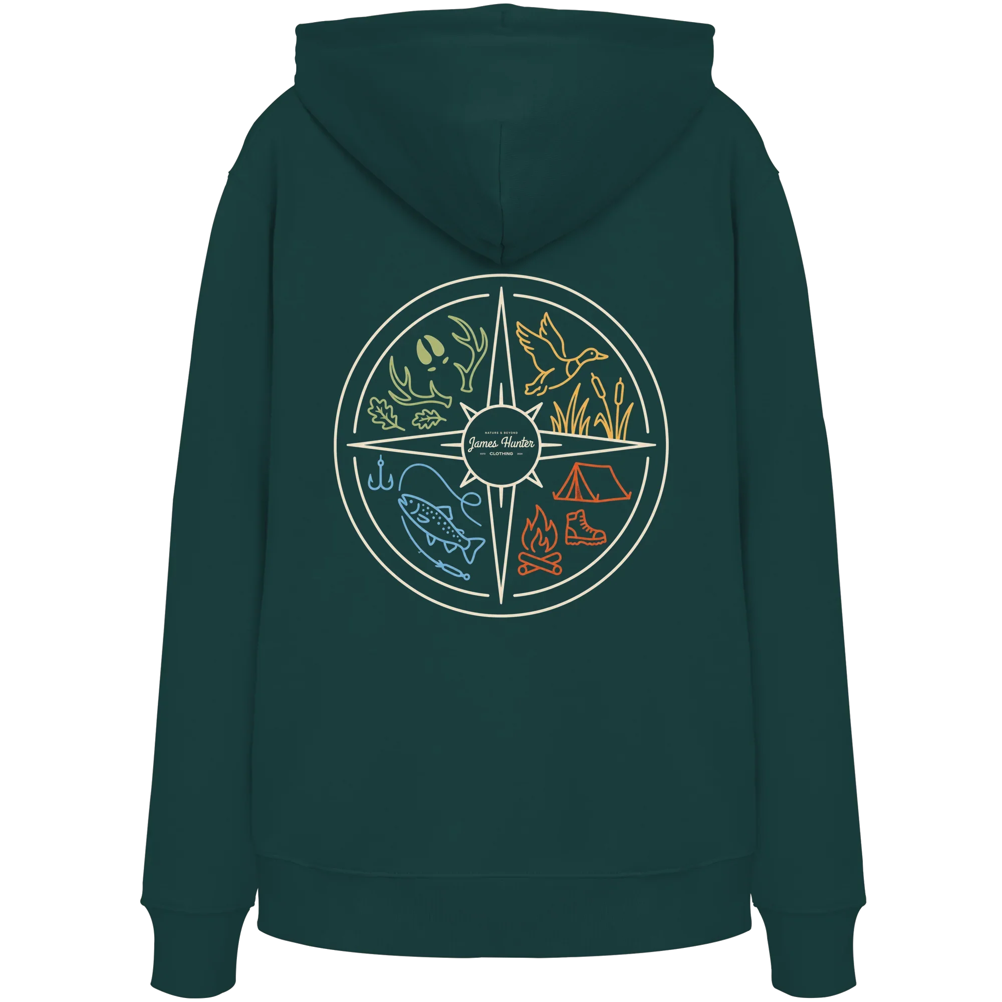 Hunting and Fishing Apparel – Nature & Beyond Compass - Organic Hoodie
