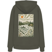 Canoe Camping Apparel – Quiet Morning on the Lake - Organic Hoodie