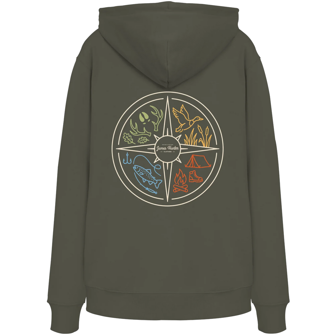 Hunting and Fishing Apparel – Nature & Beyond Compass - Organic Hoodie