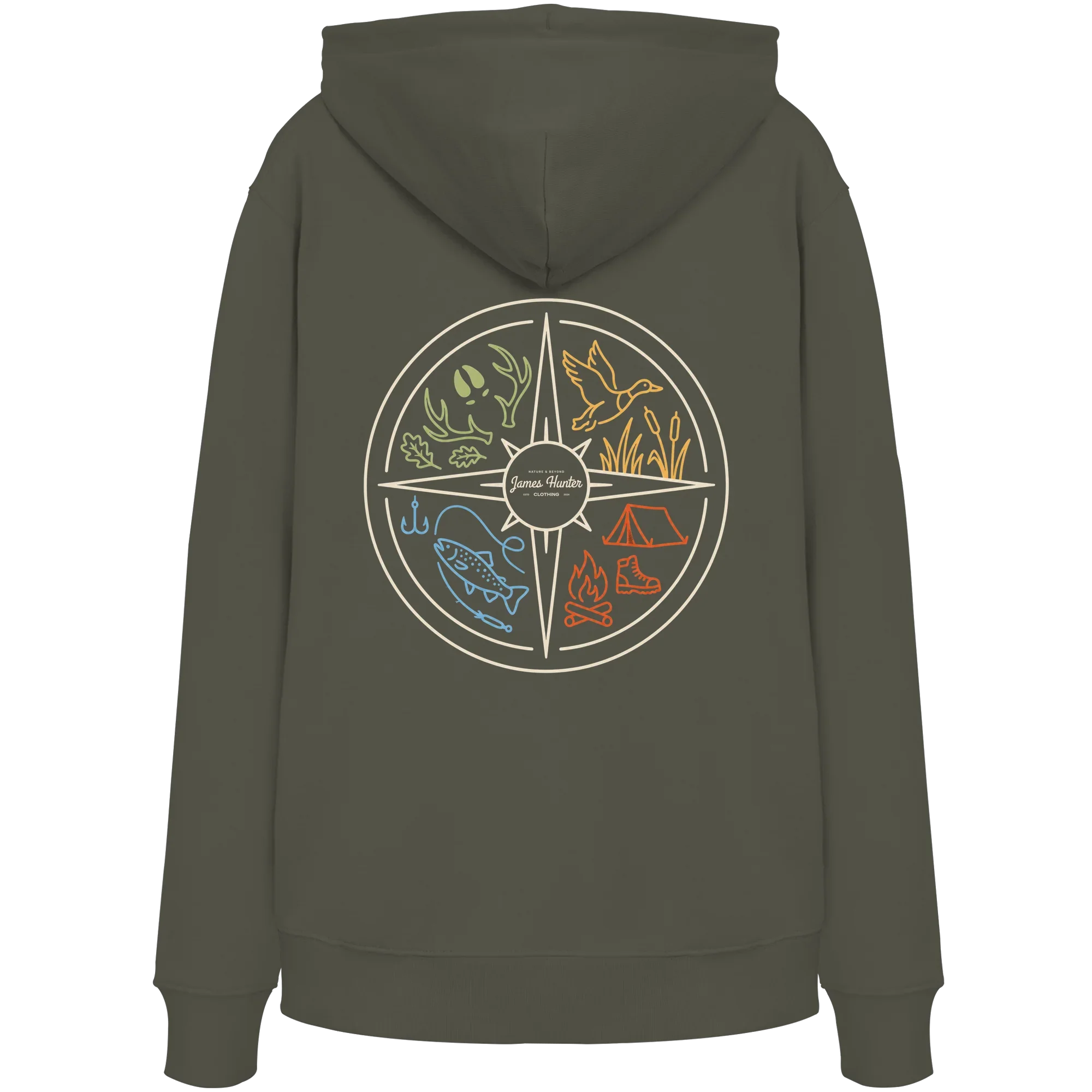 Hunting and Fishing Apparel – Nature & Beyond Compass - Organic Hoodie