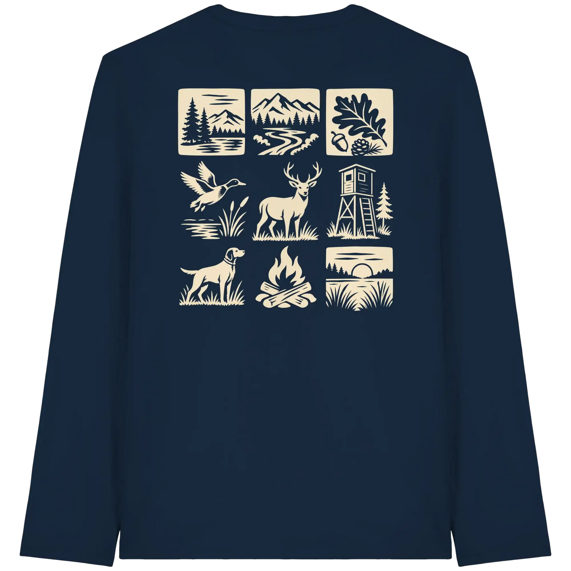 Hunting and Fishing Apparel – Nature & Beyond Compass Kopie - Organic Longsleeve T-Shirt