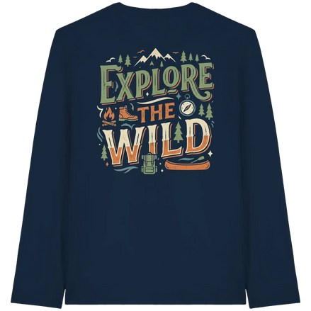 Explore the Wild Outdoor Apparel – Vintage Adventure – Bio Langarmshirt