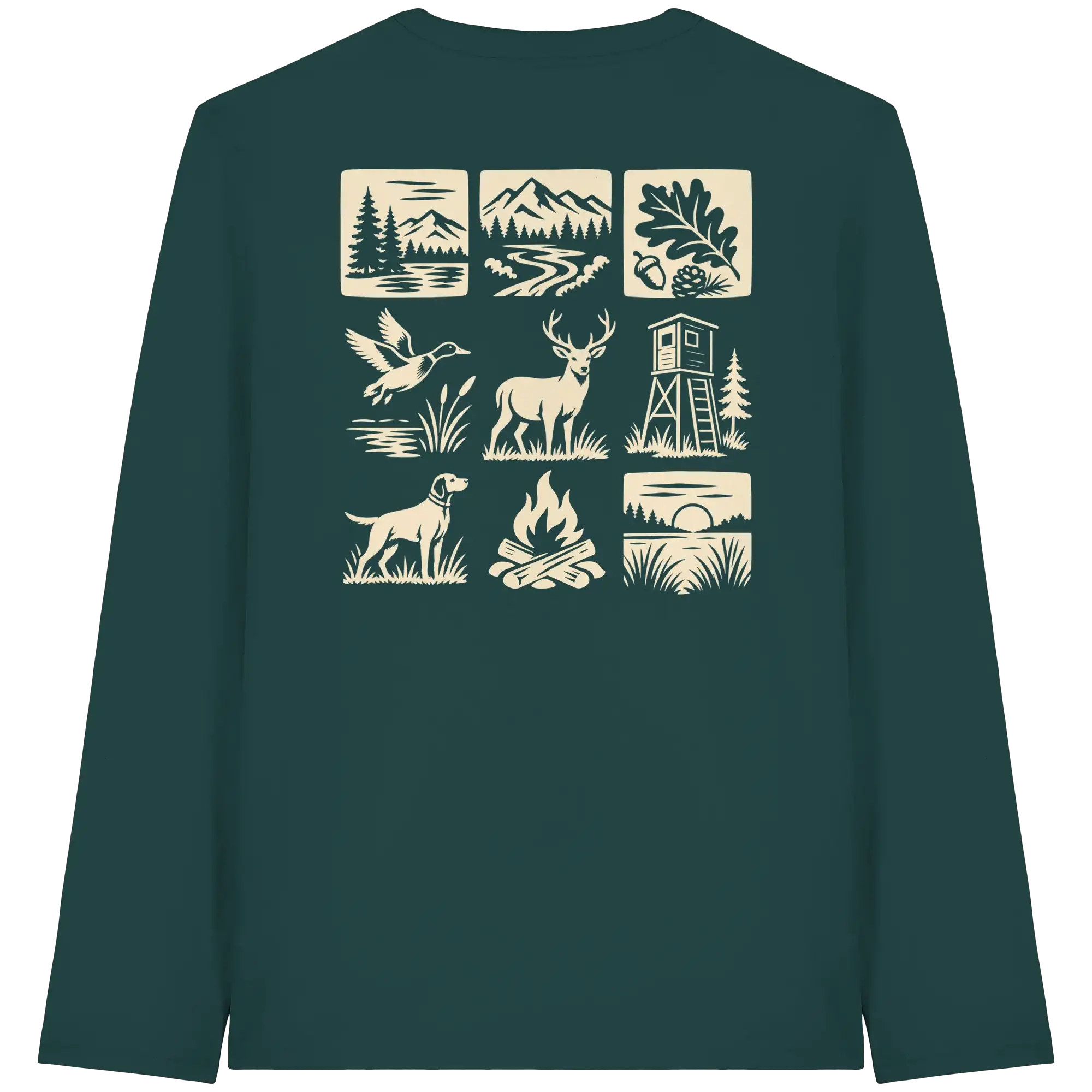 Hunting and Fishing Apparel – Nature & Beyond Compass Kopie - Organic Longsleeve T-Shirt