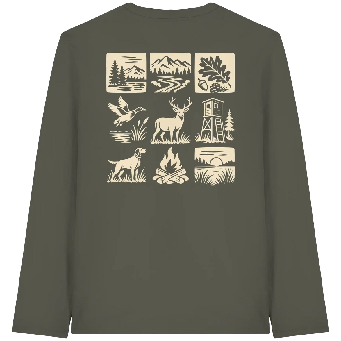 Hunting and Fishing Apparel – Nature & Beyond Compass Kopie - Organic Longsleeve T-Shirt