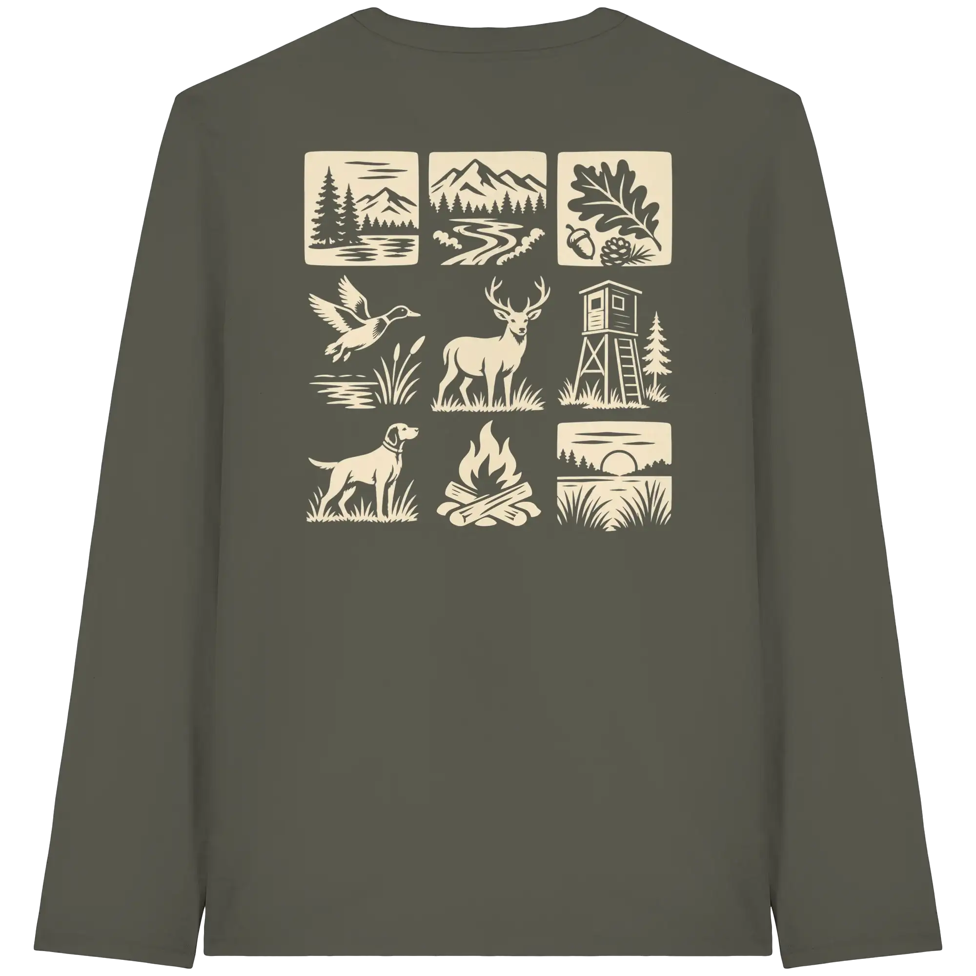 Hunting and Fishing Apparel – Nature & Beyond Compass Kopie - Organic Longsleeve T-Shirt