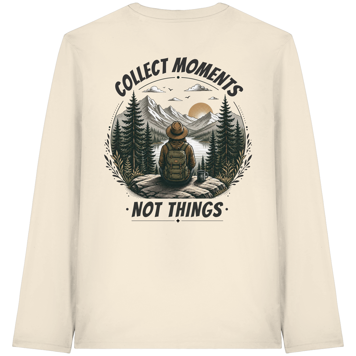 Collect Moments Not Things - Organic Longsleeve T-Shirt