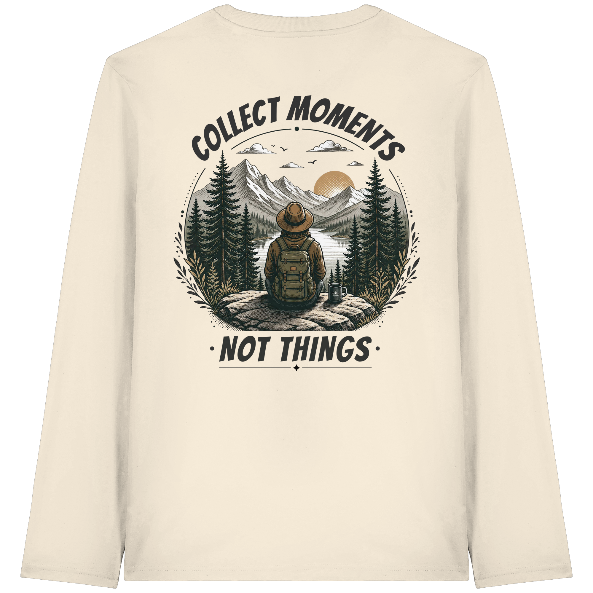 Collect Moments Not Things - Organic Longsleeve T-Shirt