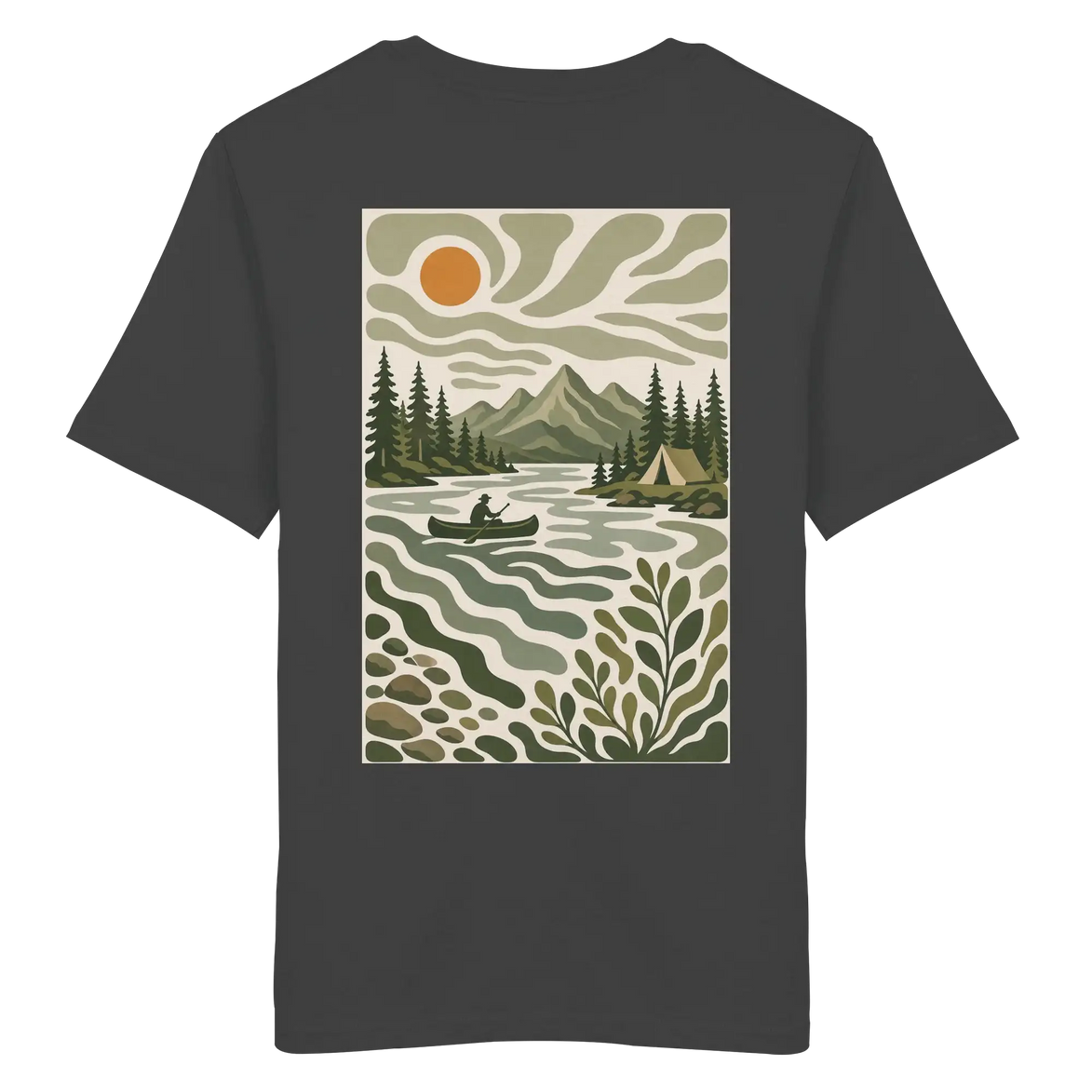 Canoe Camping Apparel – Quiet Morning on the Lake - Organic Shirt