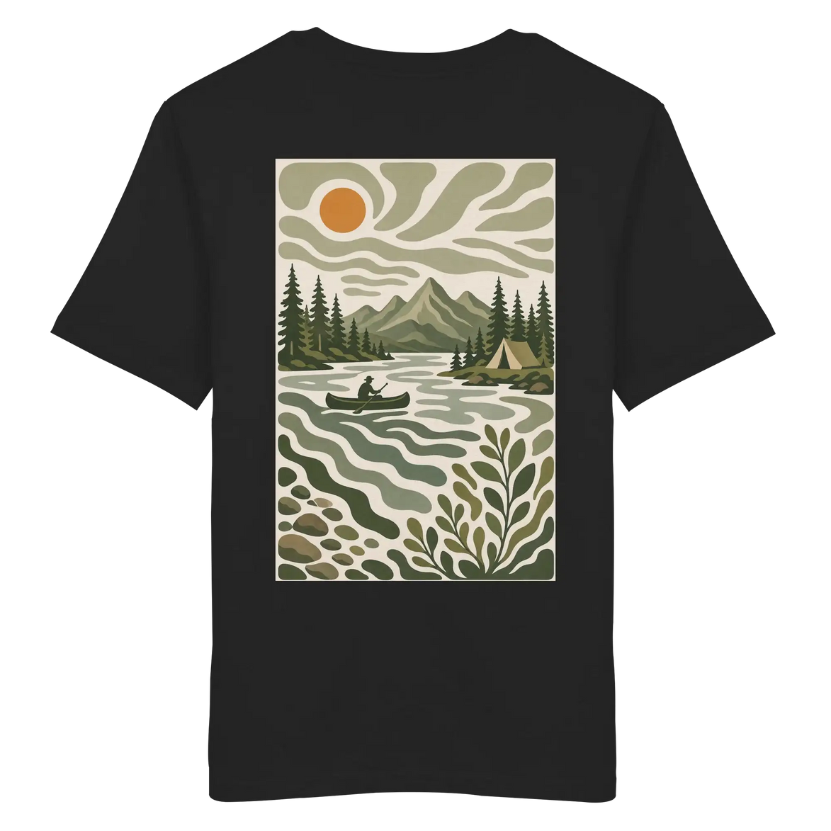 Canoe Camping Apparel – Quiet Morning on the Lake - Organic Shirt