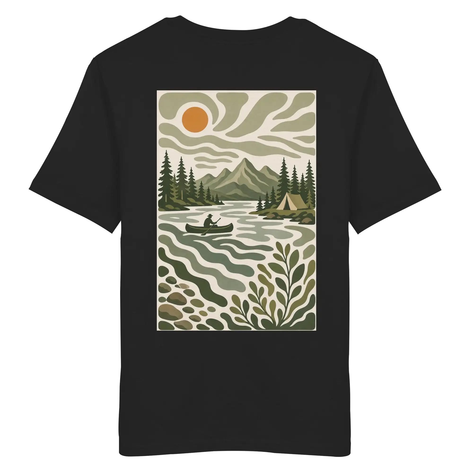 Canoe Camping Apparel – Quiet Morning on the Lake - Organic Shirt