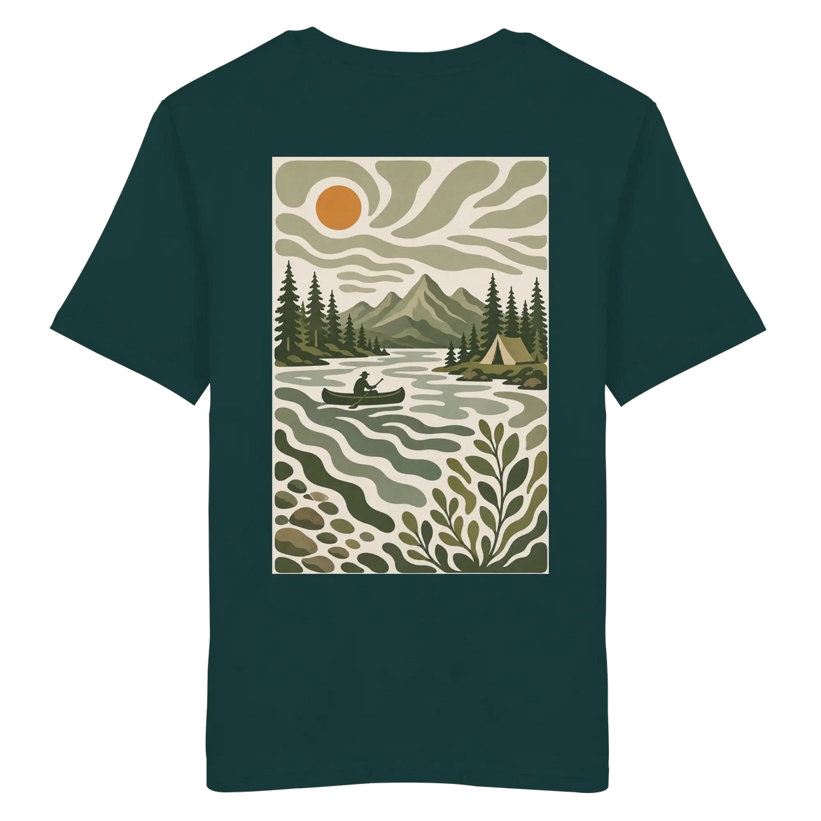 Canoe Camping Apparel – Quiet Morning on the Lake - Organic Shirt