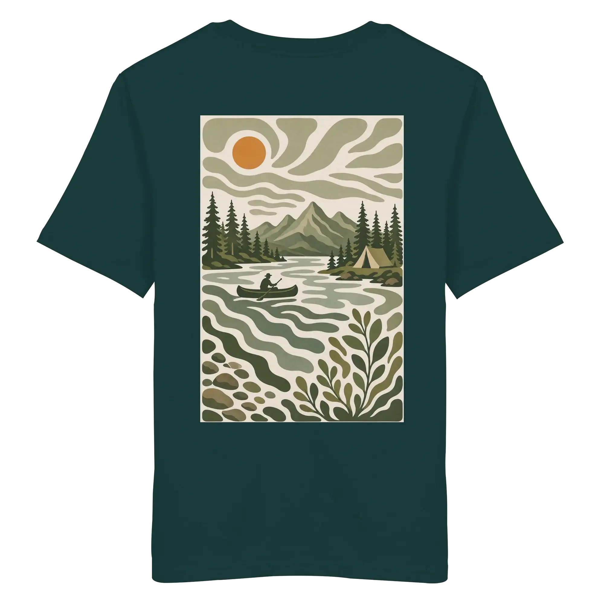 Canoe Camping Apparel – Quiet Morning on the Lake - Organic Shirt