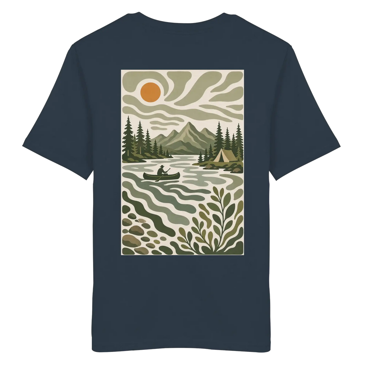 Canoe Camping Apparel – Quiet Morning on the Lake - Organic Shirt