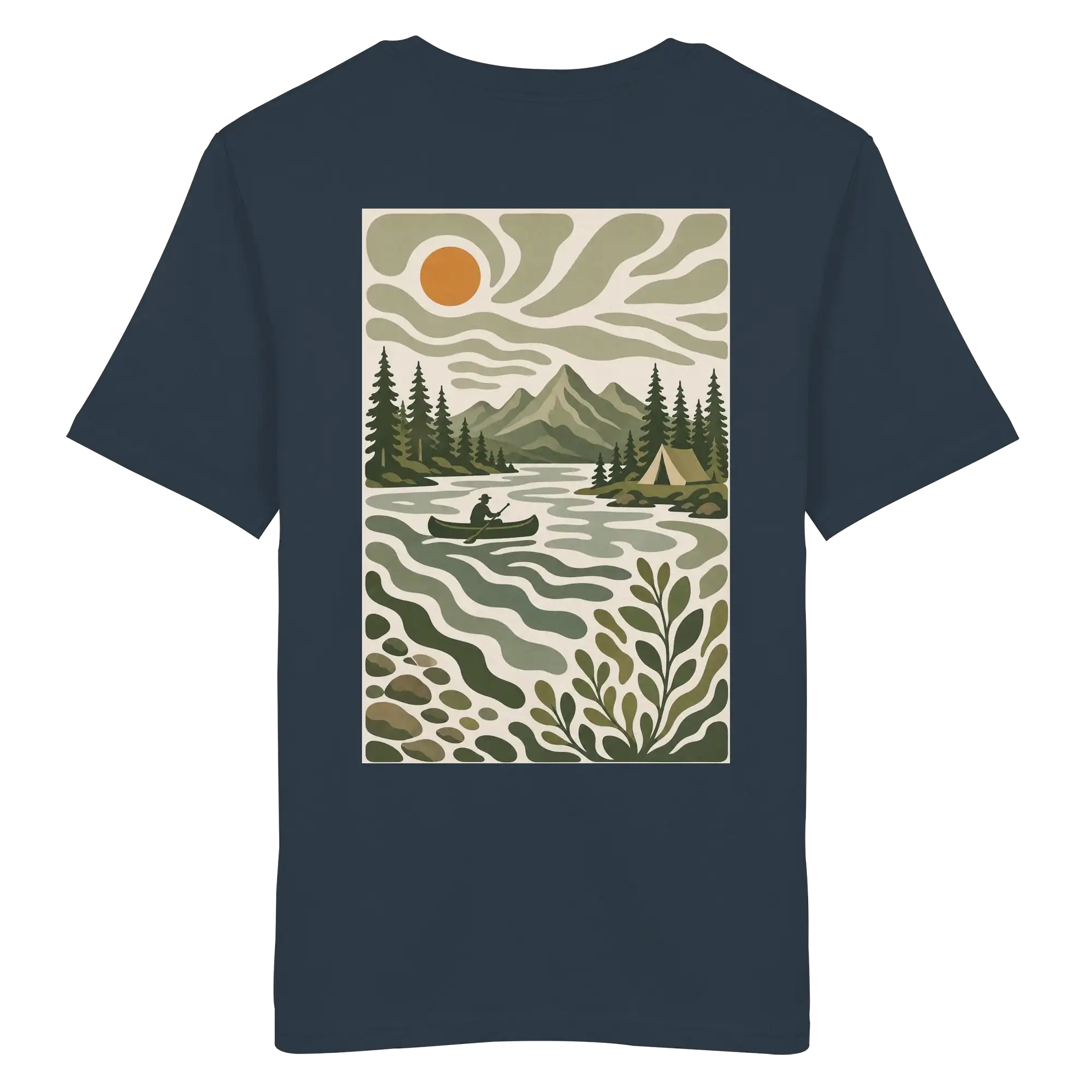 Canoe Camping Apparel – Quiet Morning on the Lake - Organic Shirt