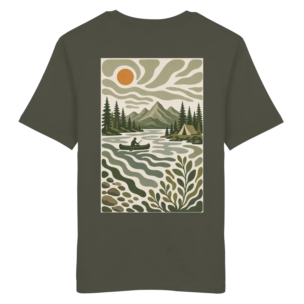 Canoe Camping Apparel – Quiet Morning on the Lake - Organic Shirt