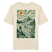 Camping & Hiking Apparel – Retro Wilderness Print - Organic Shirt