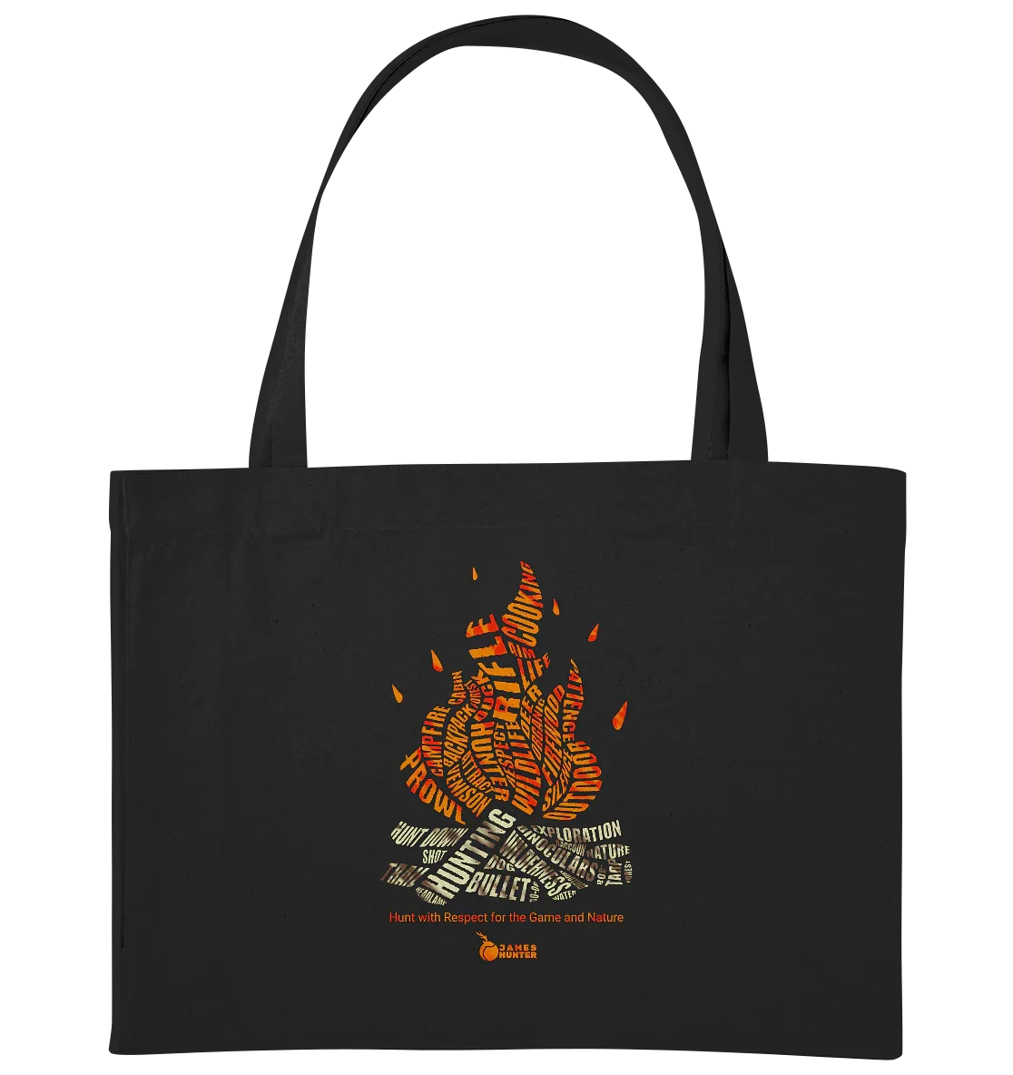 Where Words Fuel the Flame  - The Spirit of the Hunt - Organic Shopping-Bag