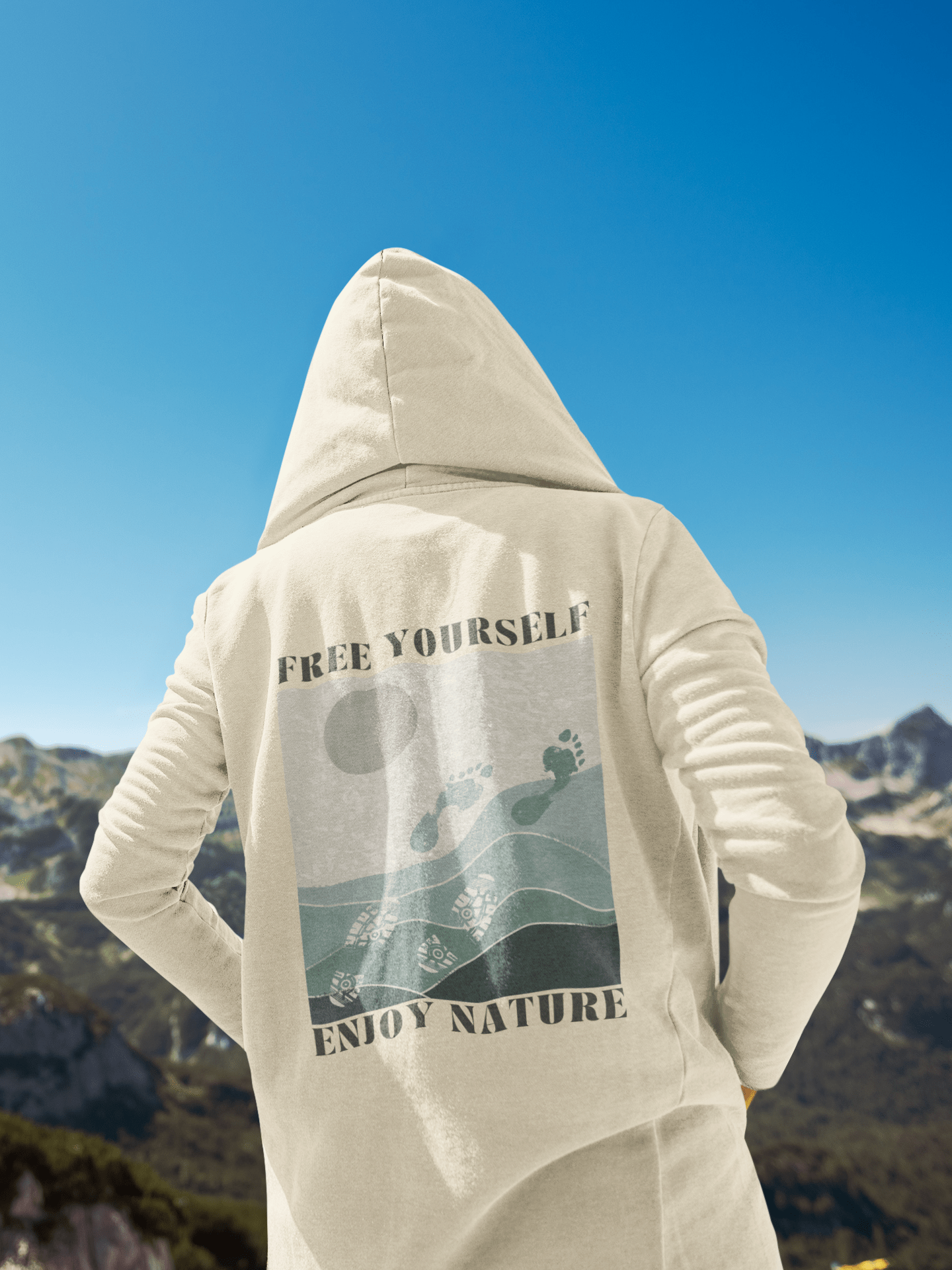 Free Yourself - Enjoy Nature - Organic Hoodie