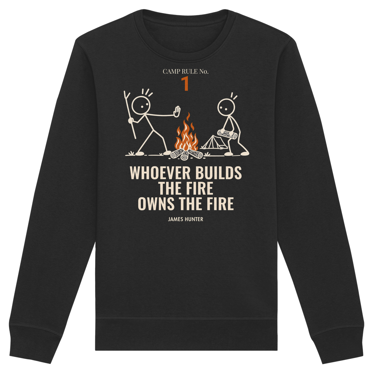Rule 01 — Whoever Builds the Fire Owns the Fire - Organic Basic Unisex Sweatshirt