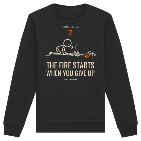 Rule 07 — The Fire Starts When You Give Up - Organic Basic Unisex Sweatshirt