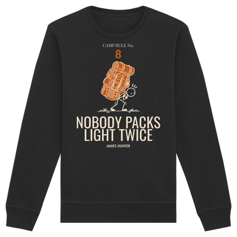 Rule 08 — Nobody Packs Light Twice - Organic Basic Unisex Sweatshirt