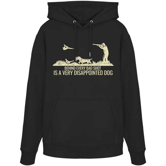 Wirehaired Dachshund – Behind Every Bad Shot Is A Very Disappointed Dog - Organic Hoodie