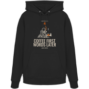 Rule 04 — Coffee First. Words Later. - Organic Hoodie