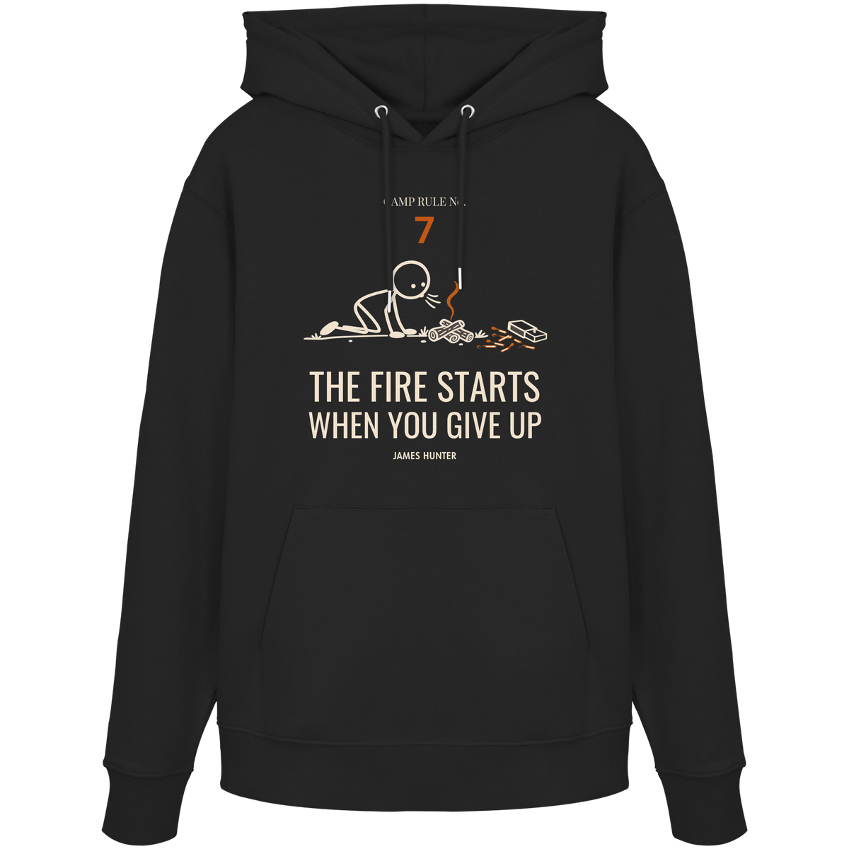 Rule 07 — The Fire Starts When You Give Up - Organic Hoodie
