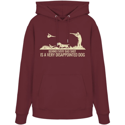 Wirehaired Dachshund – Behind Every Bad Shot Is A Very Disappointed Dog - Organic Hoodie