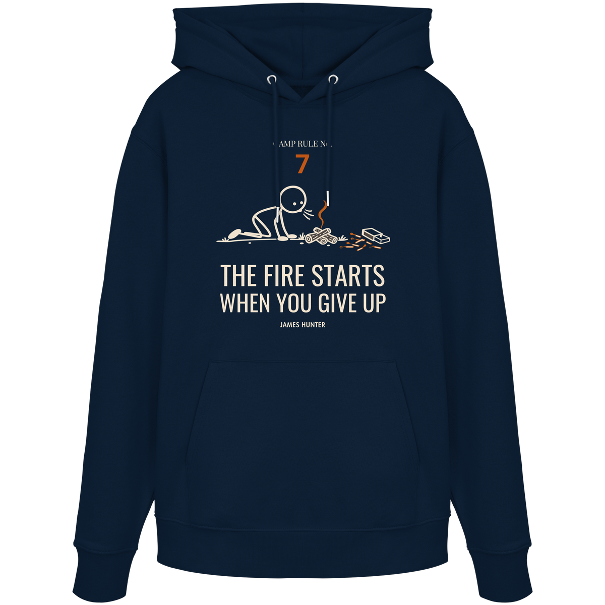 Rule 07 — The Fire Starts When You Give Up - Organic Hoodie