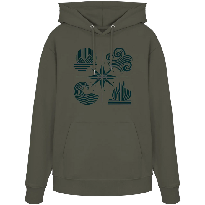 Die vier Elemente – Natur im Gleichgewicht 2.0 – Bio-Kapuzenpullover