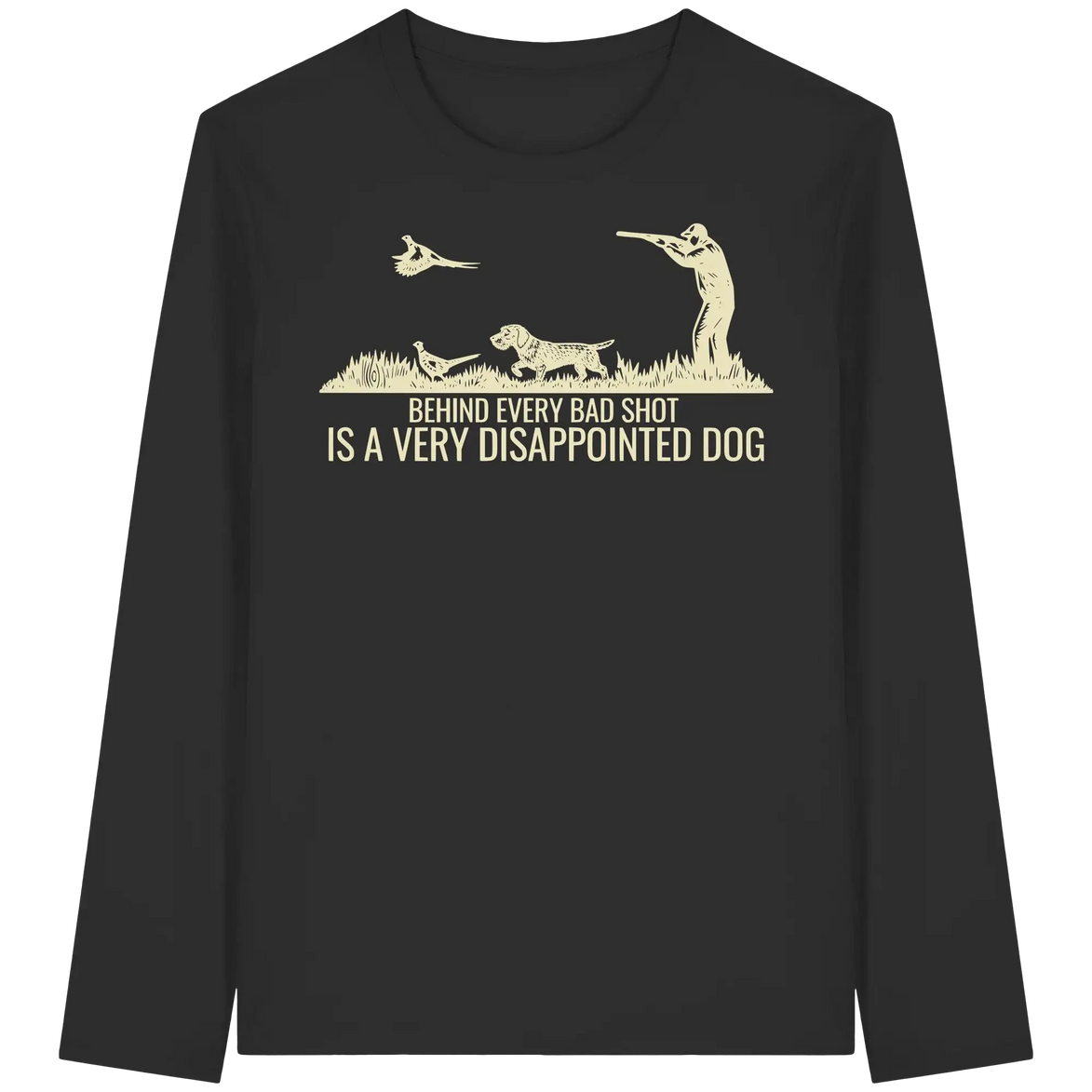 Wirehaired Dachshund – Behind Every Bad Shot Is A Very Disappointed Dog - Organic Longsleeve T-Shirt