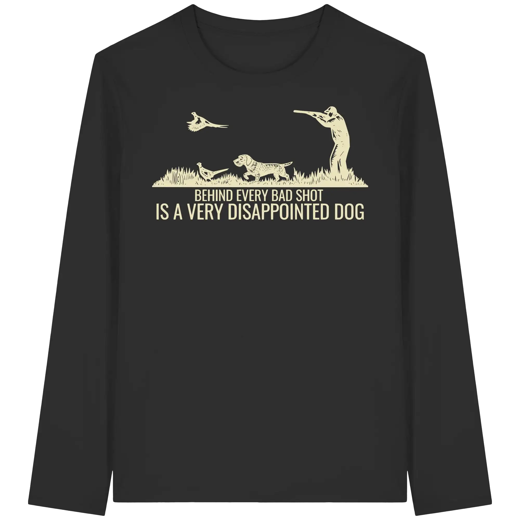 Wirehaired Dachshund – Behind Every Bad Shot Is A Very Disappointed Dog - Organic Longsleeve T-Shirt