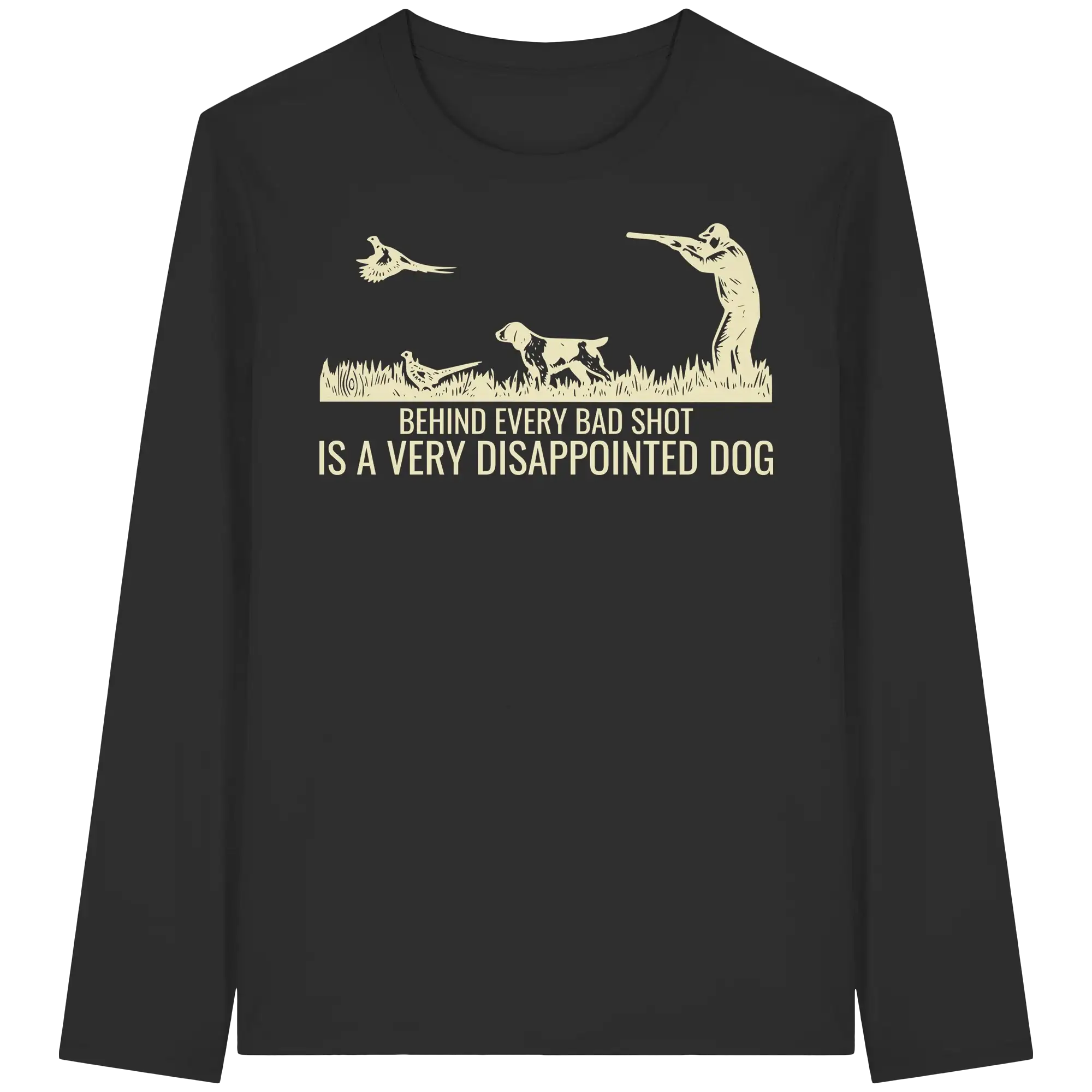Münsterländer – Behind Every Bad Shot Is A Very Disappointed Dog Kopie - Organic Longsleeve T-Shirt