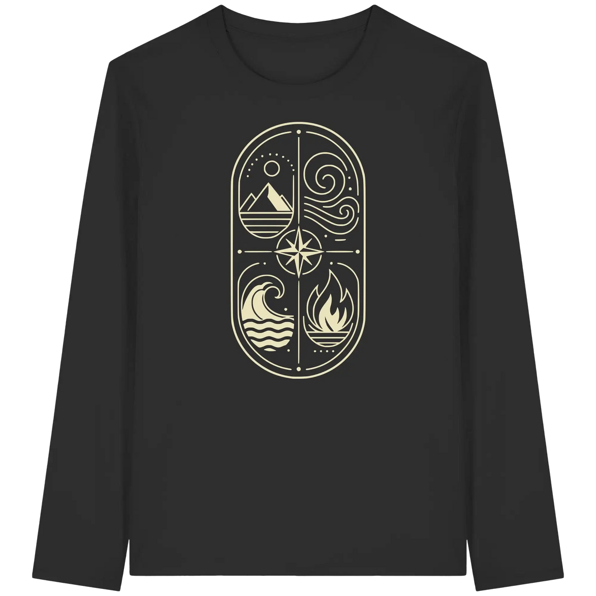 The Four Elements – Nature in Balance 1.0 - Organic Longsleeve T-Shirt