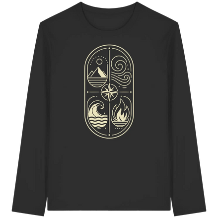 Die vier Elemente – Natur im Gleichgewicht 1.0 – Bio-Langarm-T-Shirt