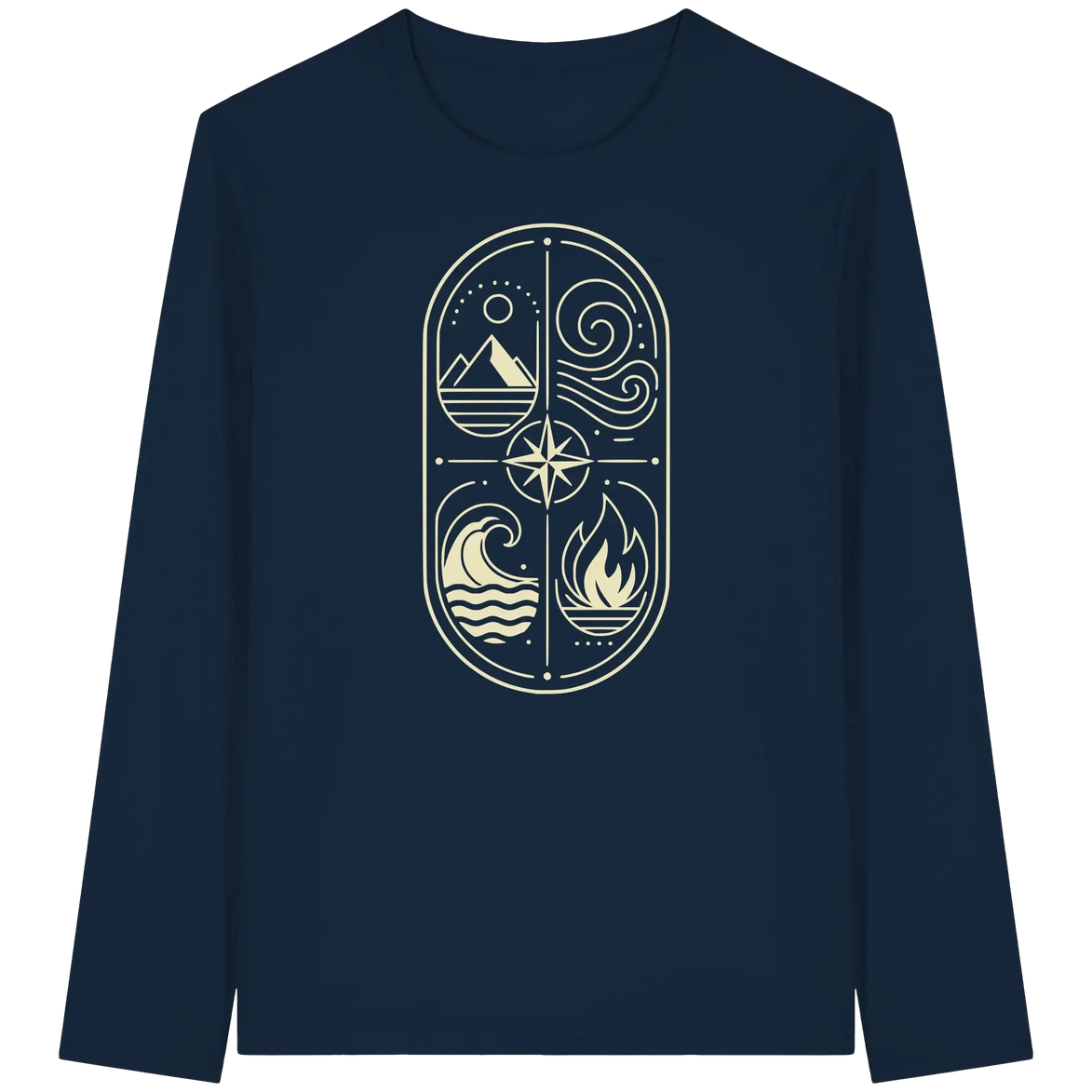 The Four Elements – Nature in Balance 1.0 - Organic Longsleeve T-Shirt