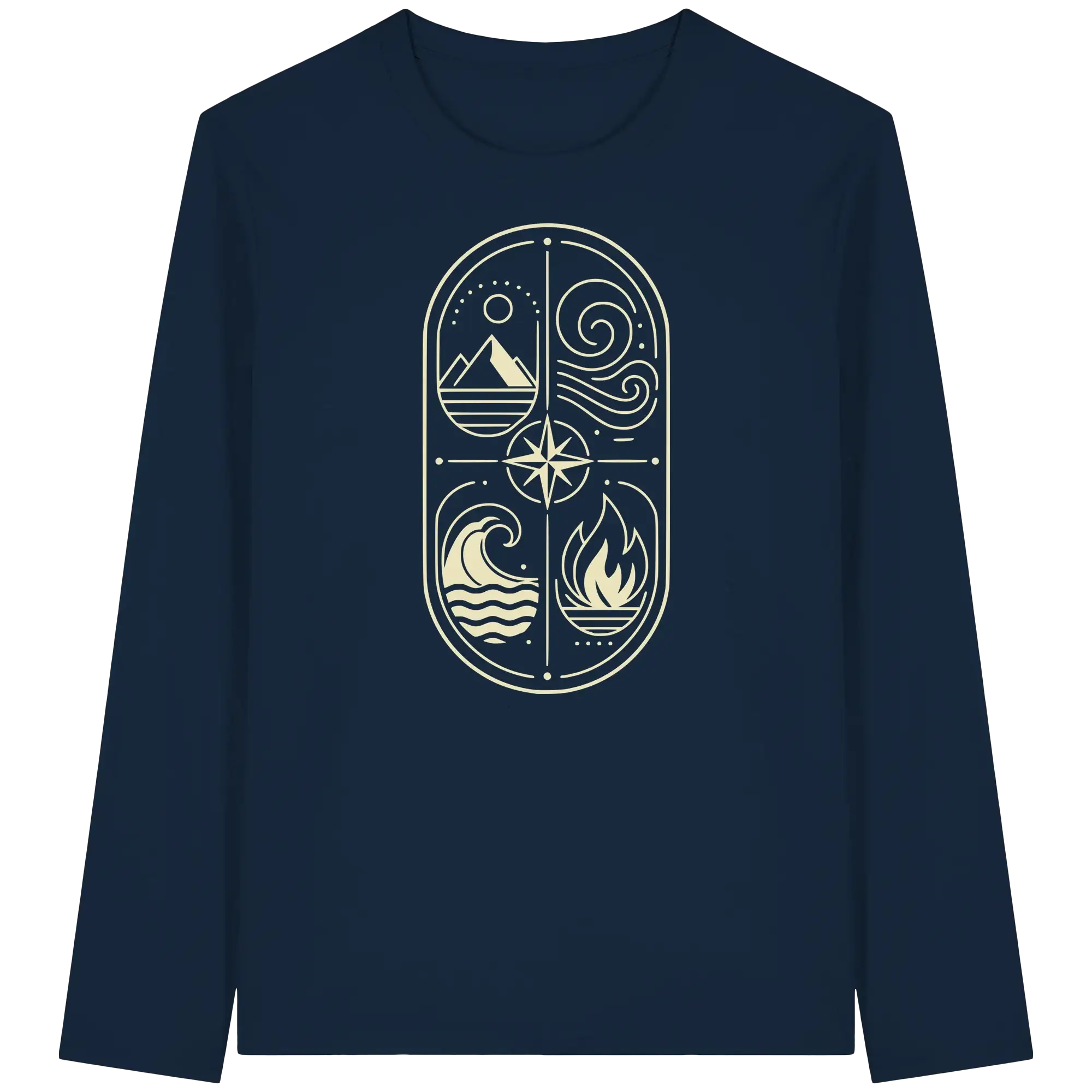 The Four Elements – Nature in Balance 1.0 - Organic Longsleeve T-Shirt
