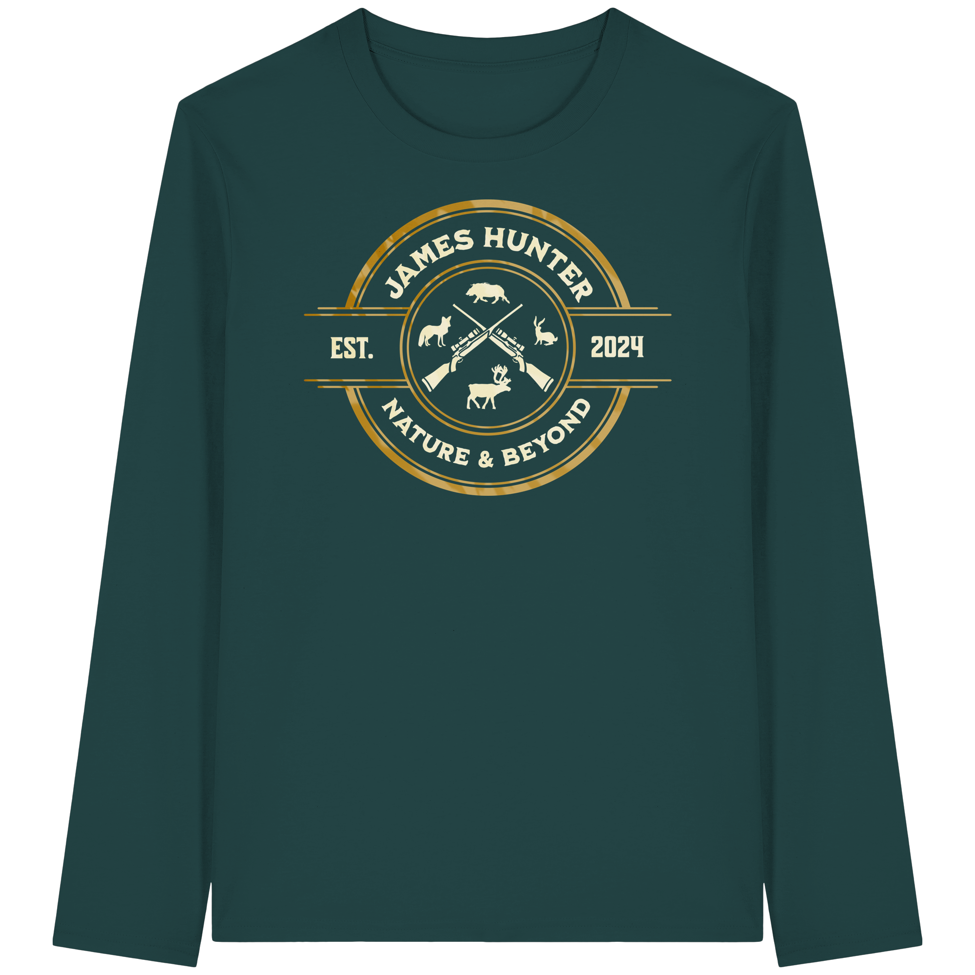 The Hunter’s Emblem – James Hunter Original - Organic Longsleeve T-Shirt