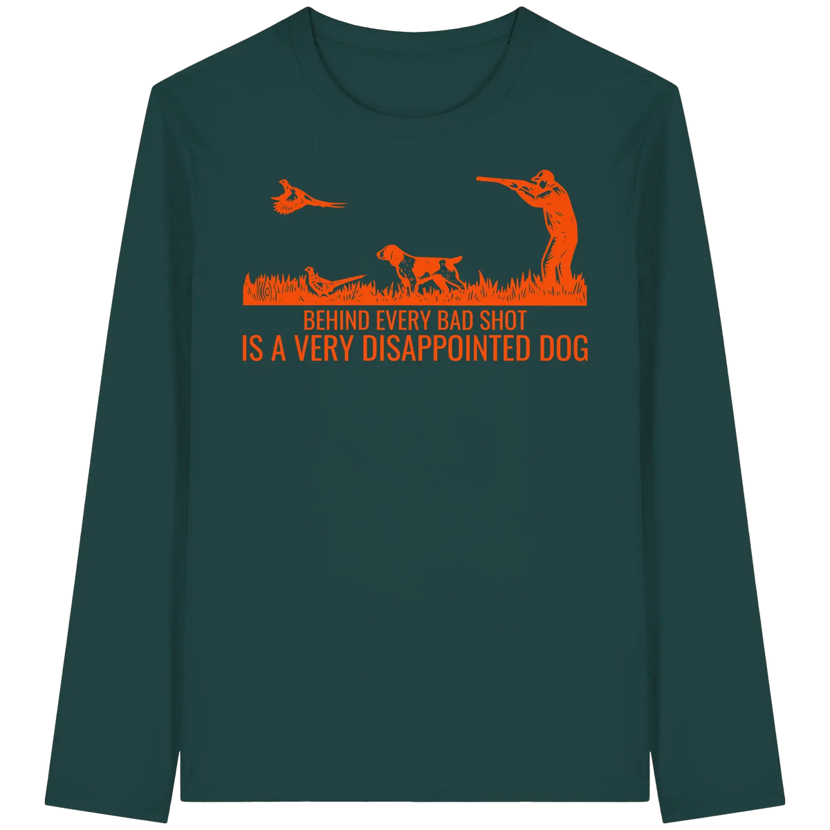 Münsterländer – Behind Every Bad Shot Is A Very Disappointed Dog Kopie - Organic Longsleeve T-Shirt