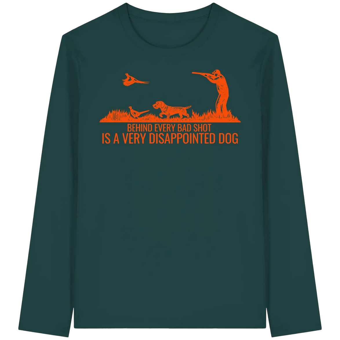 Wirehaired Dachshund – Behind Every Bad Shot Is A Very Disappointed Dog - Organic Longsleeve T-Shirt